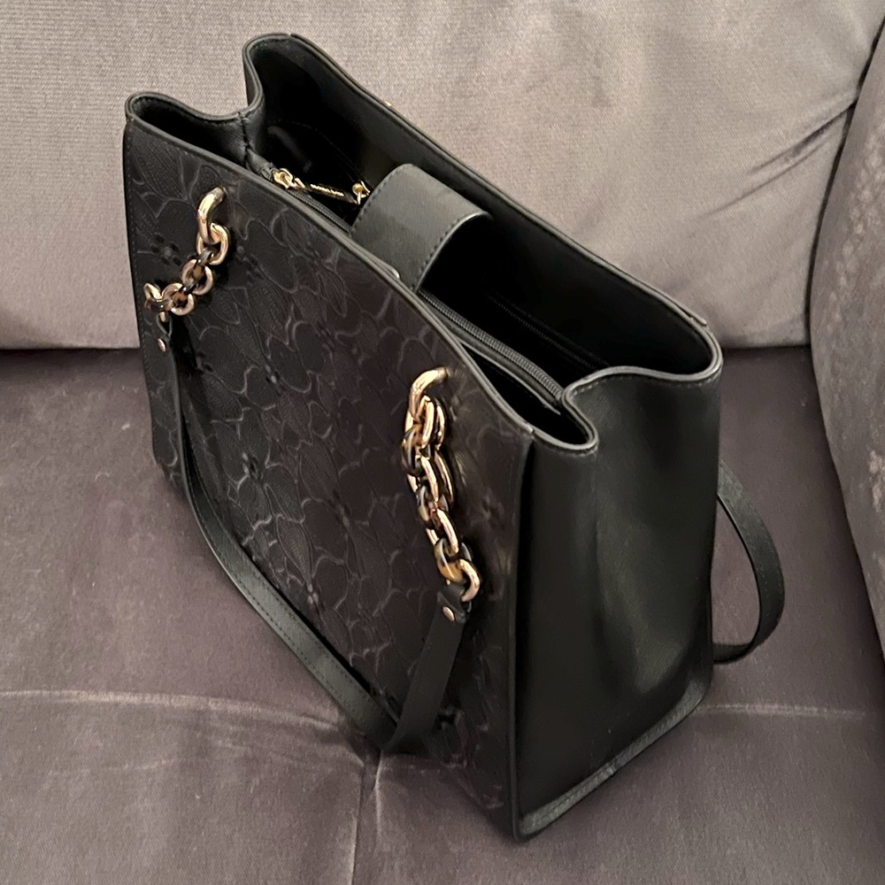 Michael Kors Large Sofia Floral Leather Tote Black - Picture 4 of 9